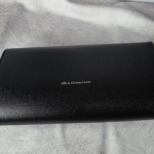 Christian Lacroix Black and Gold Textured Wallet